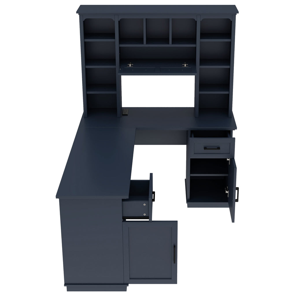 L-Shaped Storage Computer Desk - image 21