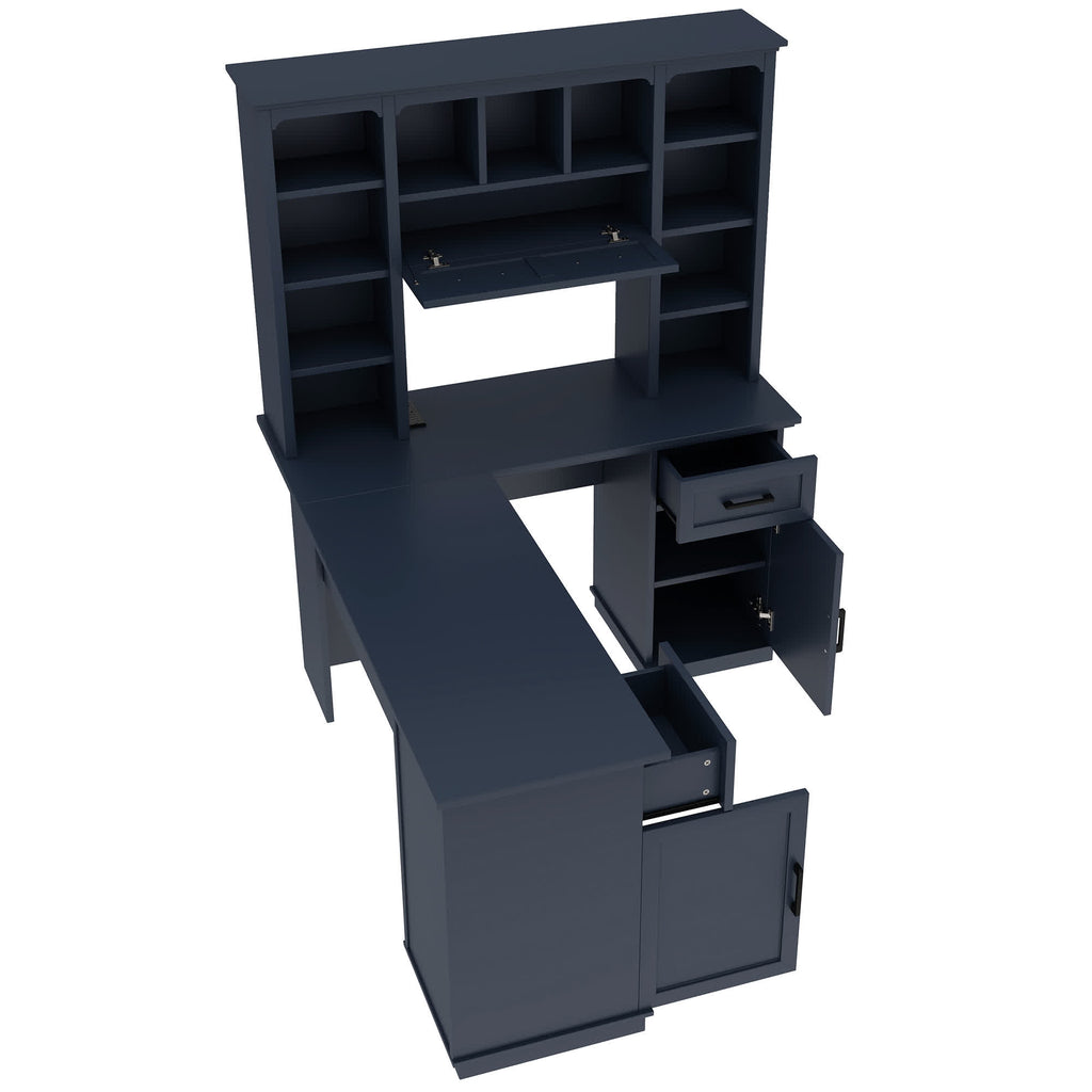 L-Shaped Storage Computer Desk - image 23