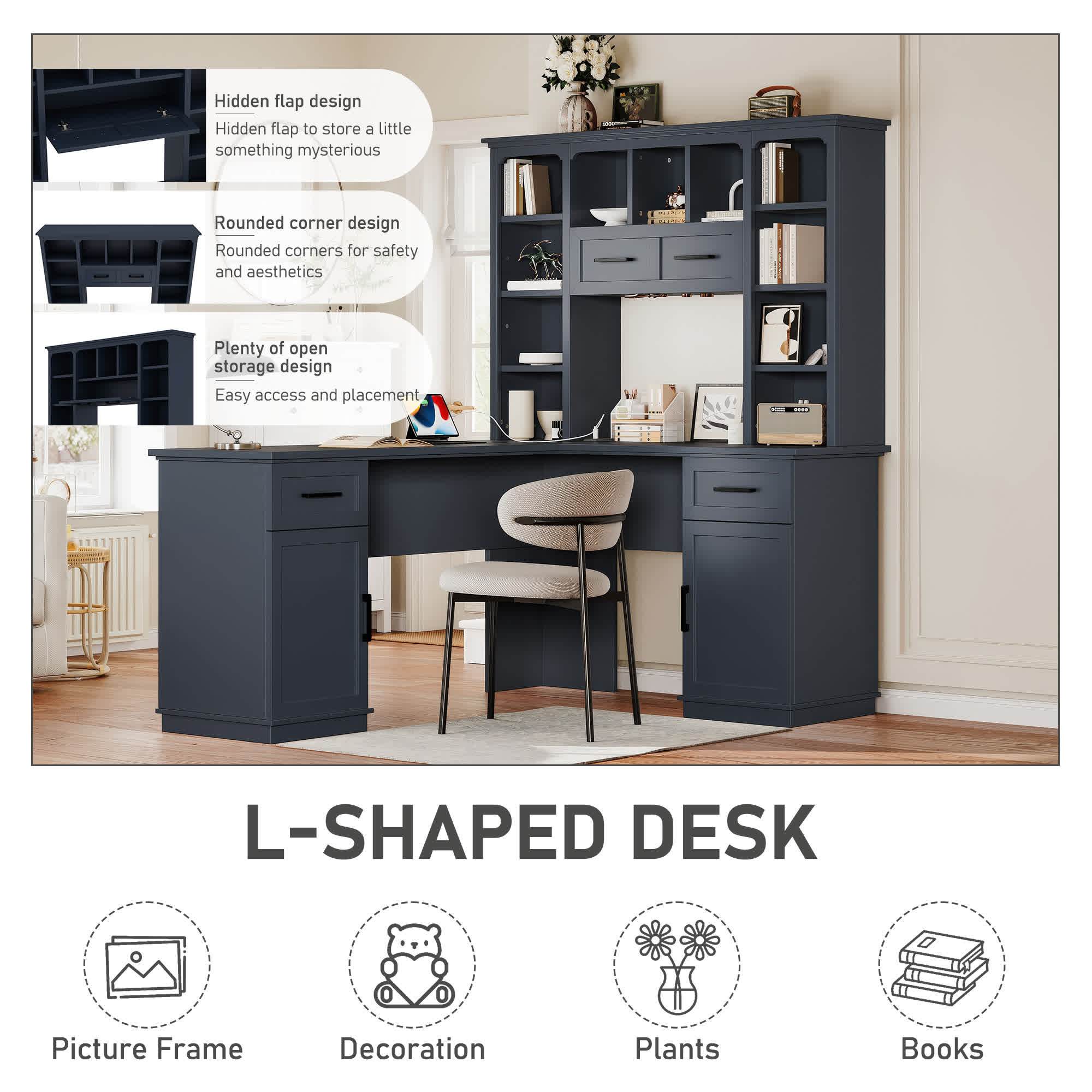 L-Shaped Storage Computer Desk - image 16
