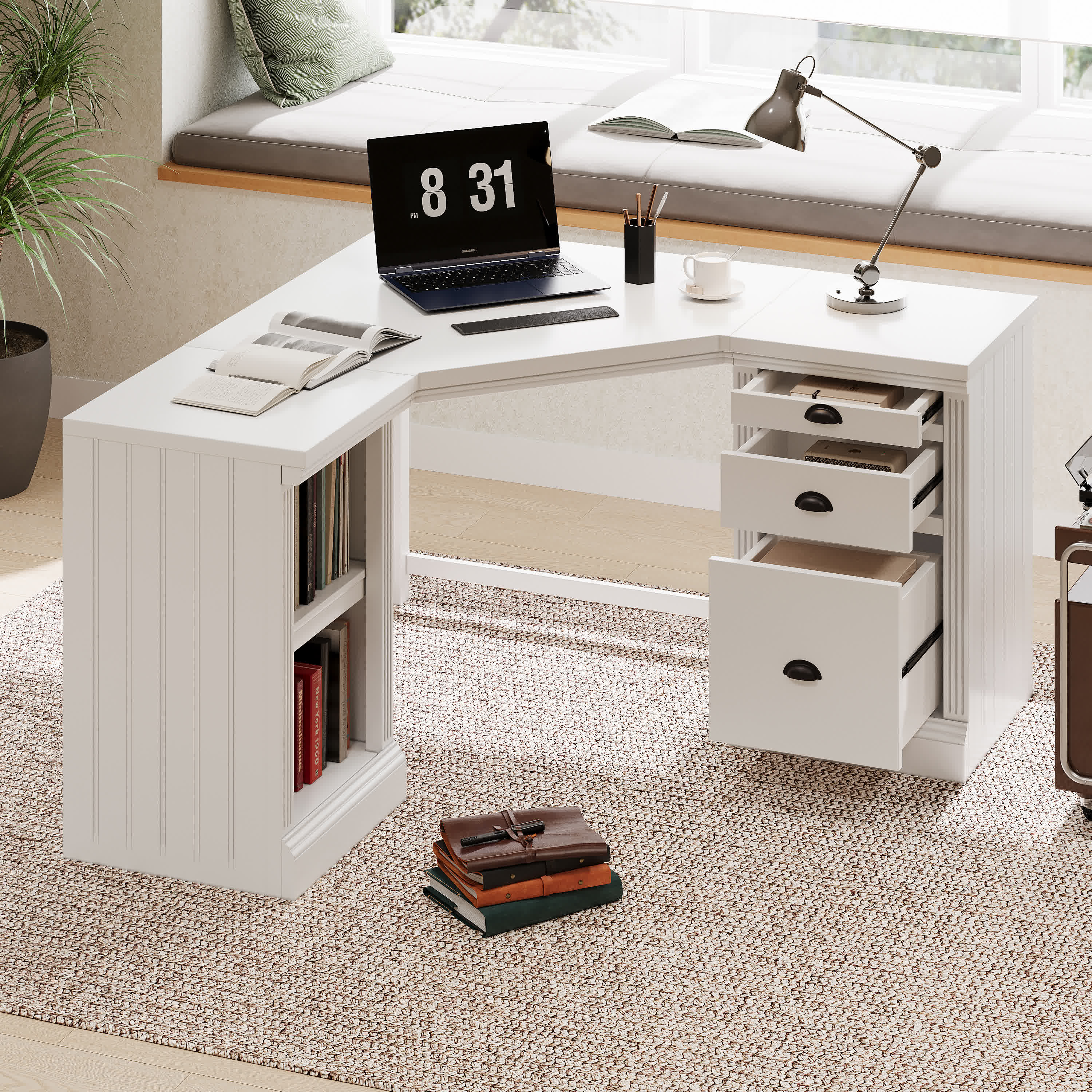 Modern L-shaped Office Executive Desk - image 2
