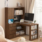 Modern Corner L-Shaped Desk - Wood - 46.06"L x 55.90"W x 62.79"H - image 0