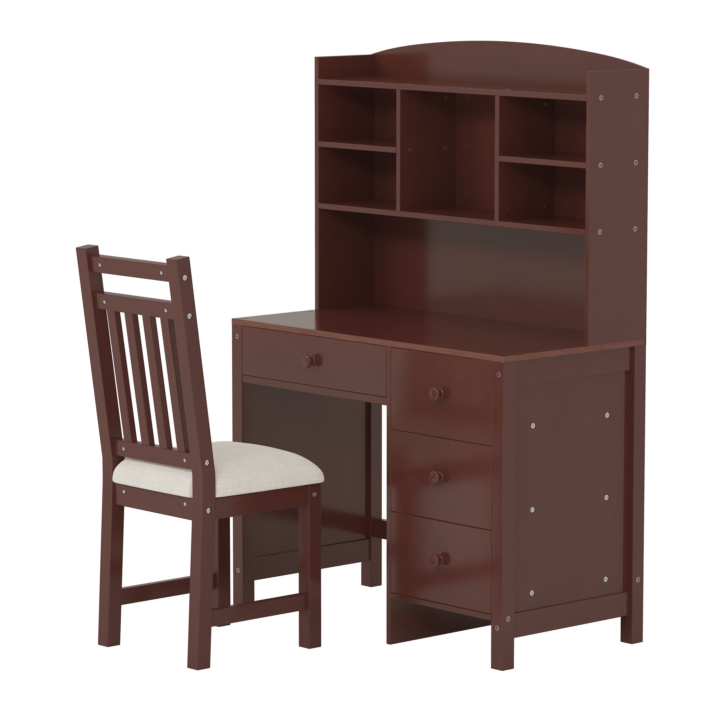 Vintage Home Executive Desk and Upholstered Chair Set - image 1