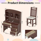 Vintage Home Executive Desk and Upholstered Chair Set - image 19