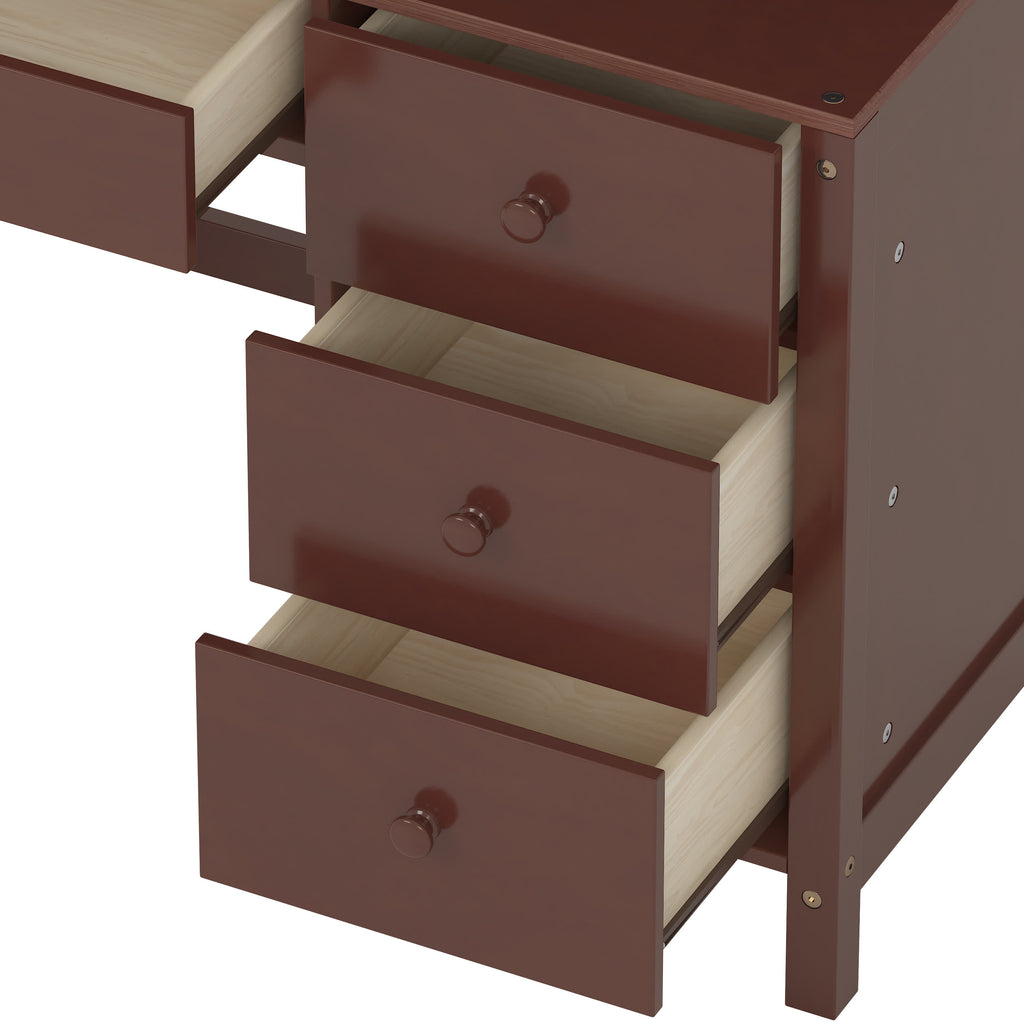 Vintage Home Executive Desk and Upholstered Chair Set - image 16