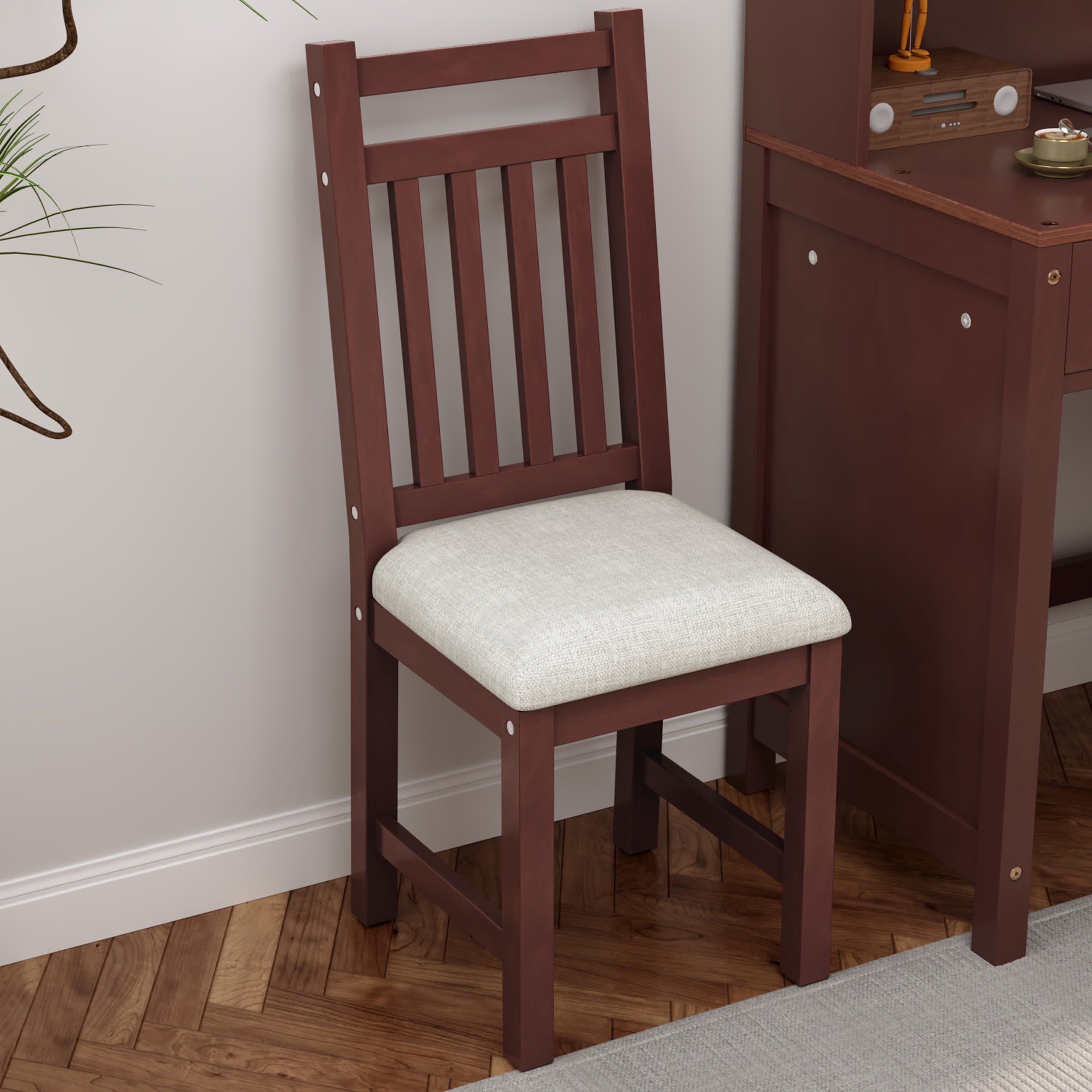 Vintage Home Executive Desk and Upholstered Chair Set - image 5