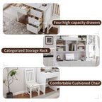 Vintage Home Executive Desk and Upholstered Chair Set - image 25