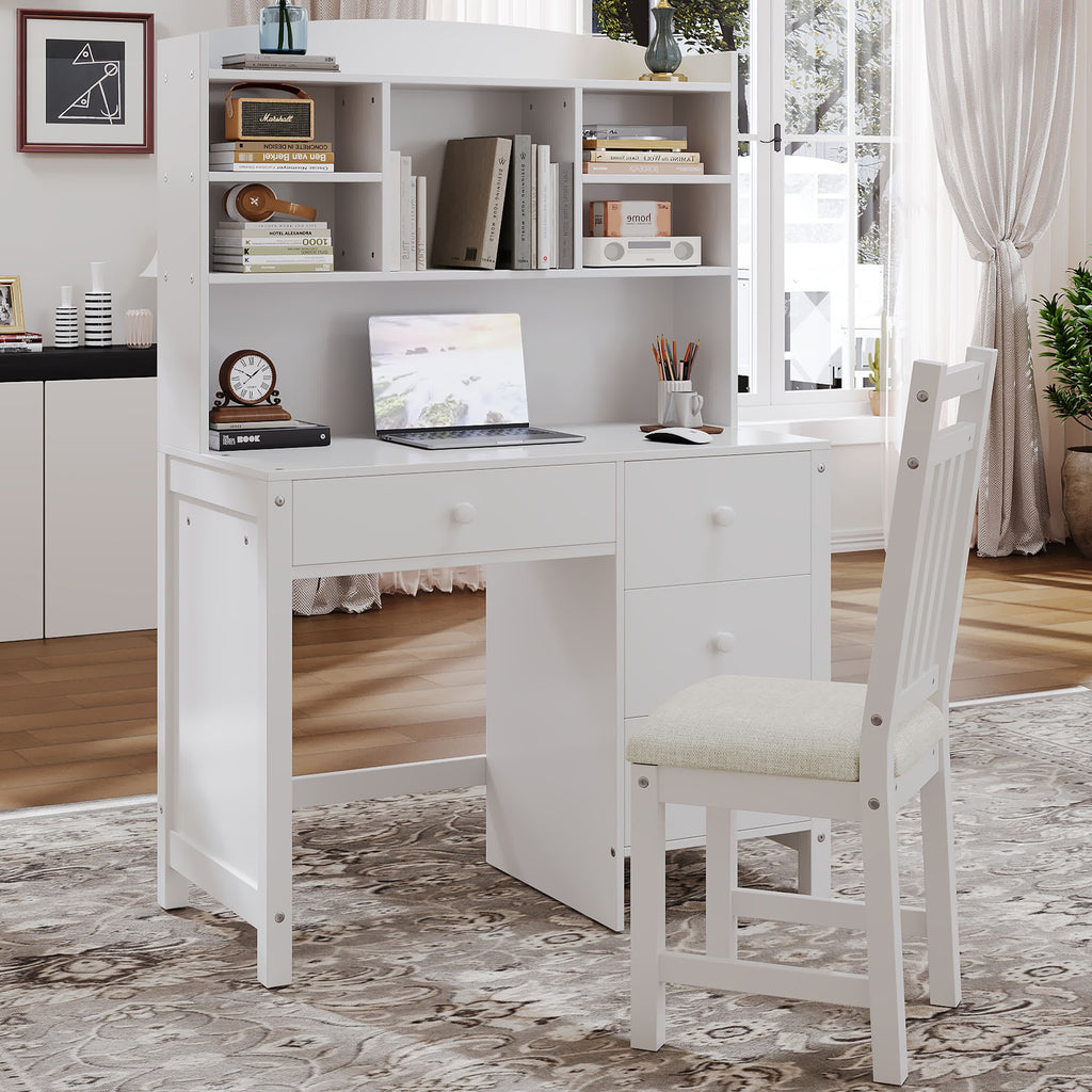 Vintage Home Executive Desk and Upholstered Chair Set - image 21