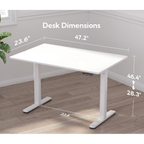 Electric White Glass Standing Desk - image 6