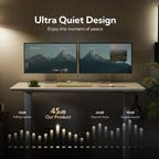 Electric White Glass Standing Desk - image 5