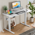Height Adjustable Electric Standing Desk - White - 62.90"L x 23.60"W x 46.40”H - image 0