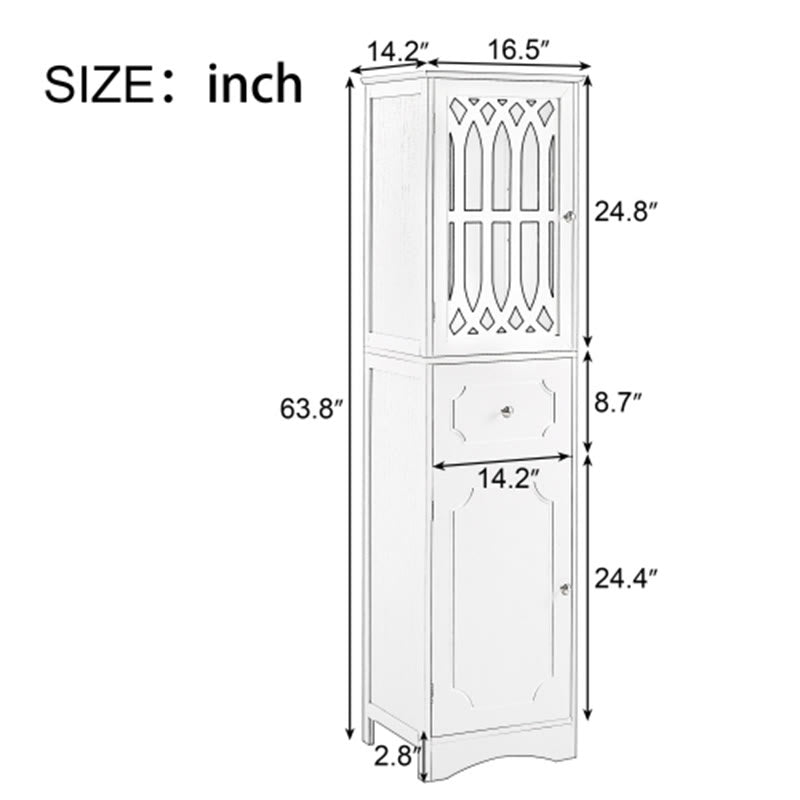 Tall Bathroom Cabinet With Drawer - image 7
