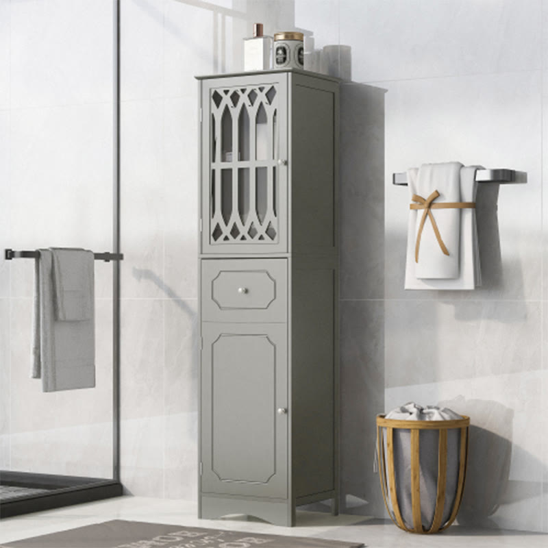 Tall Bathroom Cabinet With Drawer - image 0