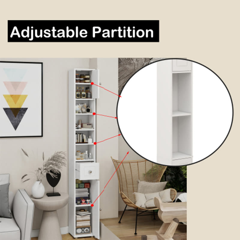 Tall Slim Bathroom Storage Cabinet - image 8