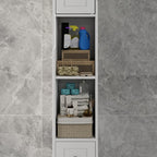 Tall Slim Bathroom Storage Cabinet - image 7