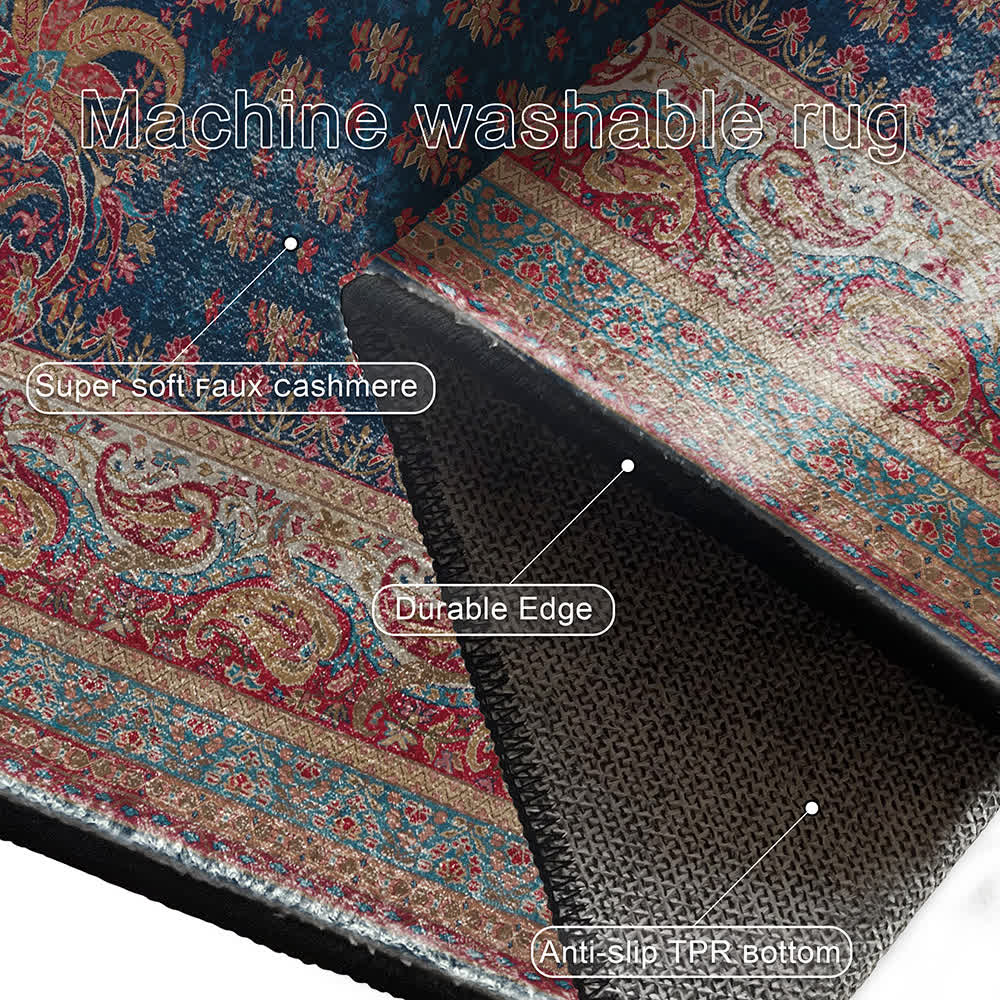 Retro Paisley Soft Anti-slip Indoor Outdoor Rug - image 6