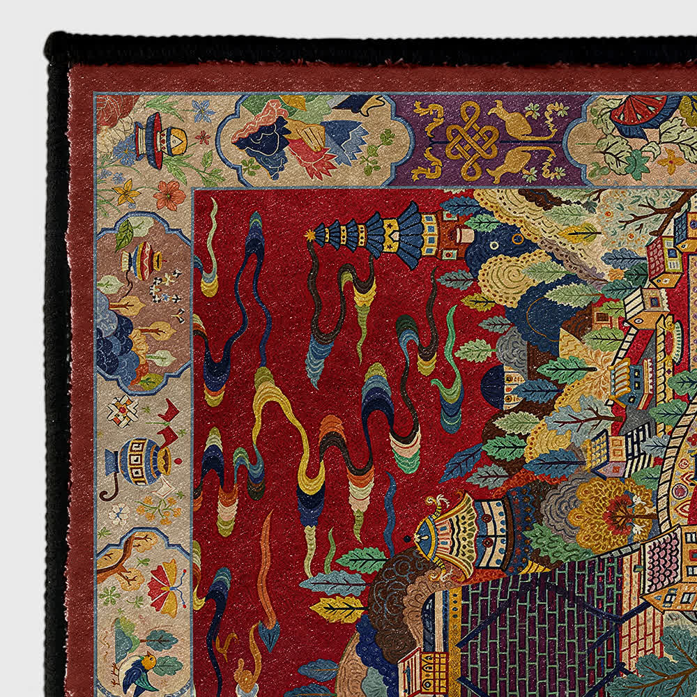 Oriental Landscape Foldable Anti-slip Area Rug - image 5