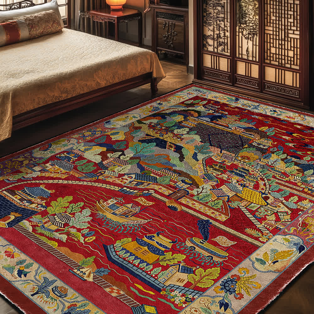 Oriental Landscape Foldable Anti-slip Area Rug - image 3