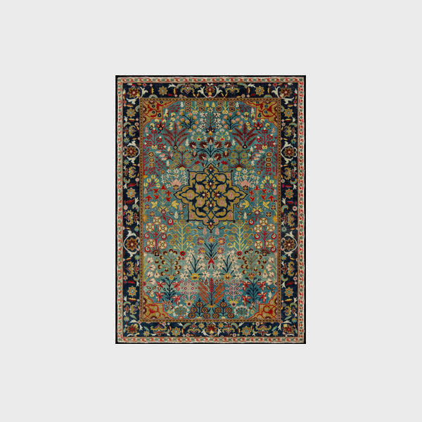 Bohemian Floral Anti-slip Indoor Outdoor Rug