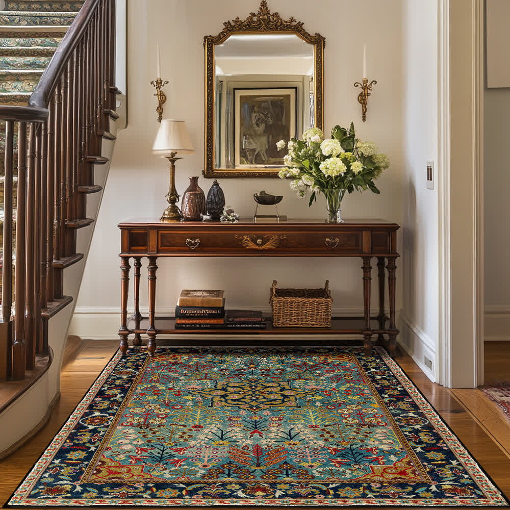 Bohemian Floral Anti-slip Indoor Outdoor Rug