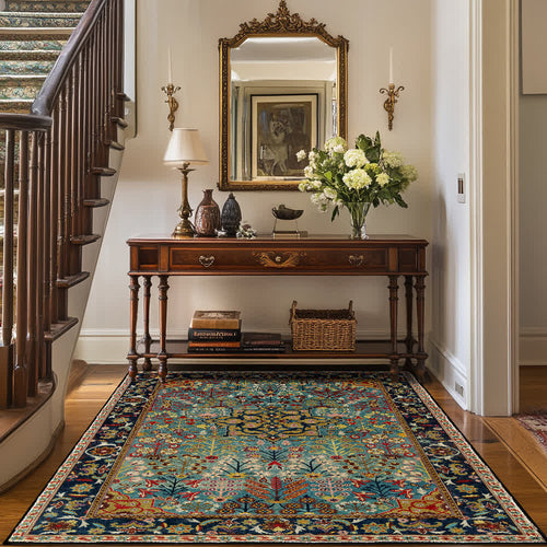 Bohemian Floral Anti-slip Indoor Outdoor Rug - image 1
