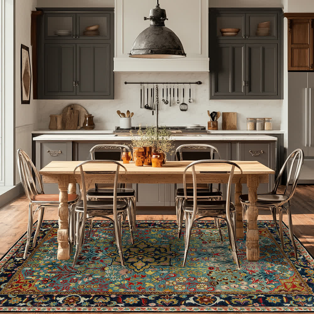 Bohemian Floral Anti-slip Indoor Outdoor Rug