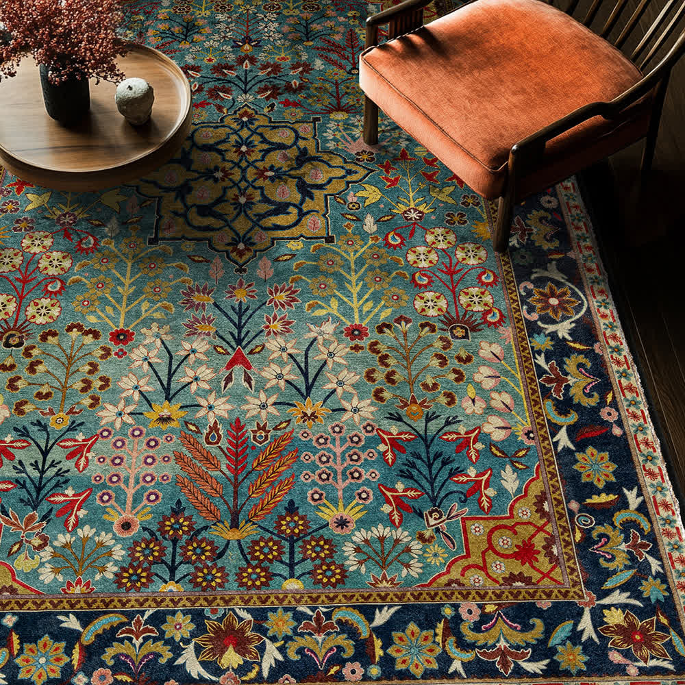 Bohemian Floral Anti-slip Indoor Outdoor Rug