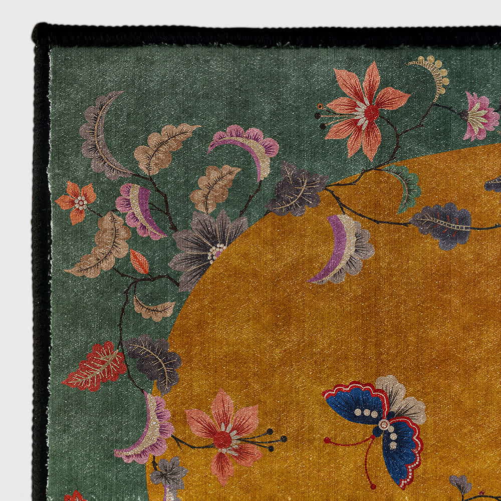  Anti-slip Floral Bird Foldable Area Rug - image 7