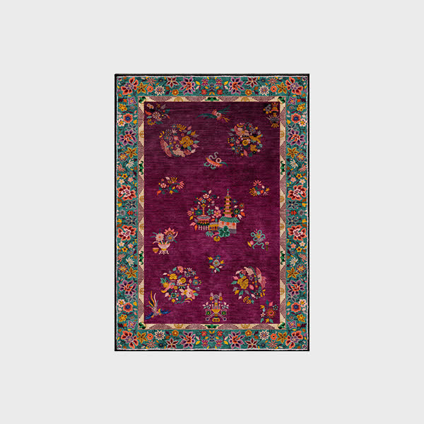 Retro Floral Anti-slip Indoor Outdoor Rug - image 5