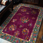 Retro Floral Anti-slip Indoor Outdoor Rug - 60" x 96" - image 0