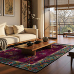 Retro Floral Anti-slip Indoor Outdoor Rug - image 3