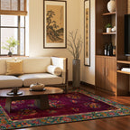 Retro Floral Anti-slip Indoor Outdoor Rug - image 2