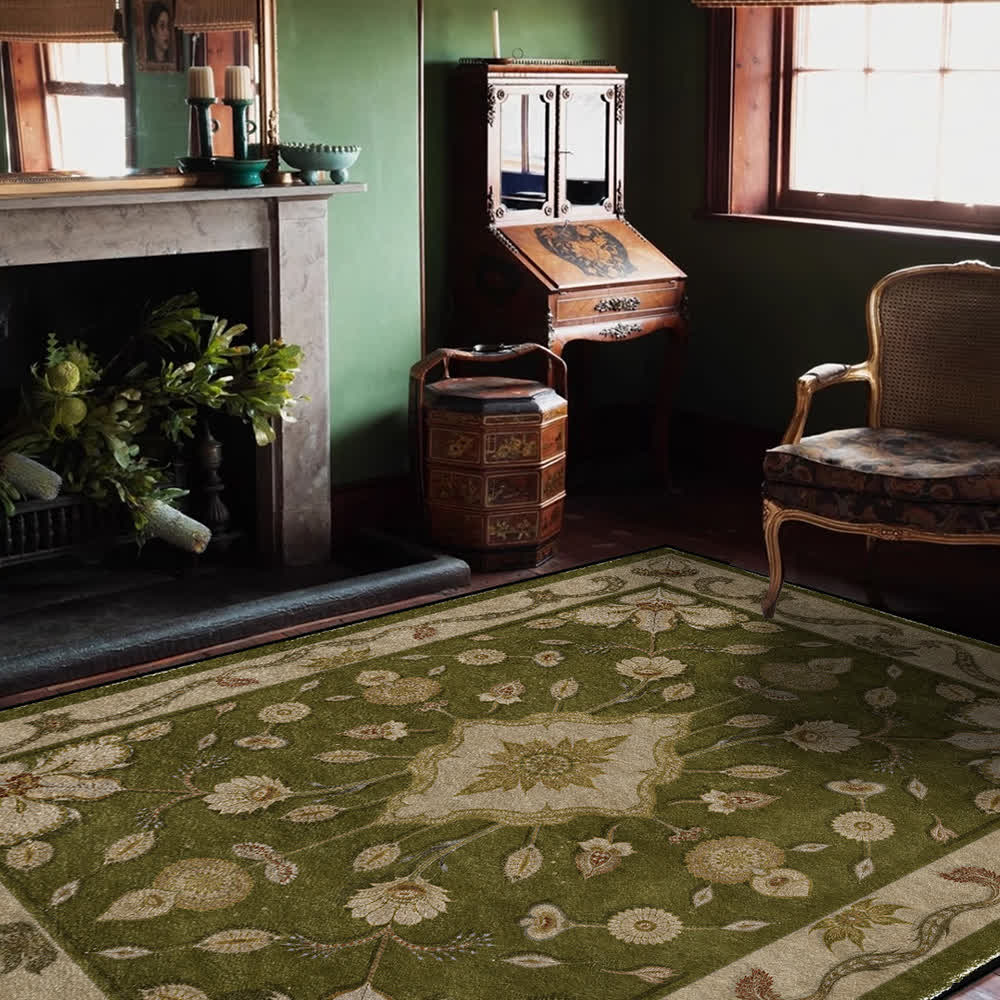 Persian Ethnic Anti-slip Floral Area Rug - image 3