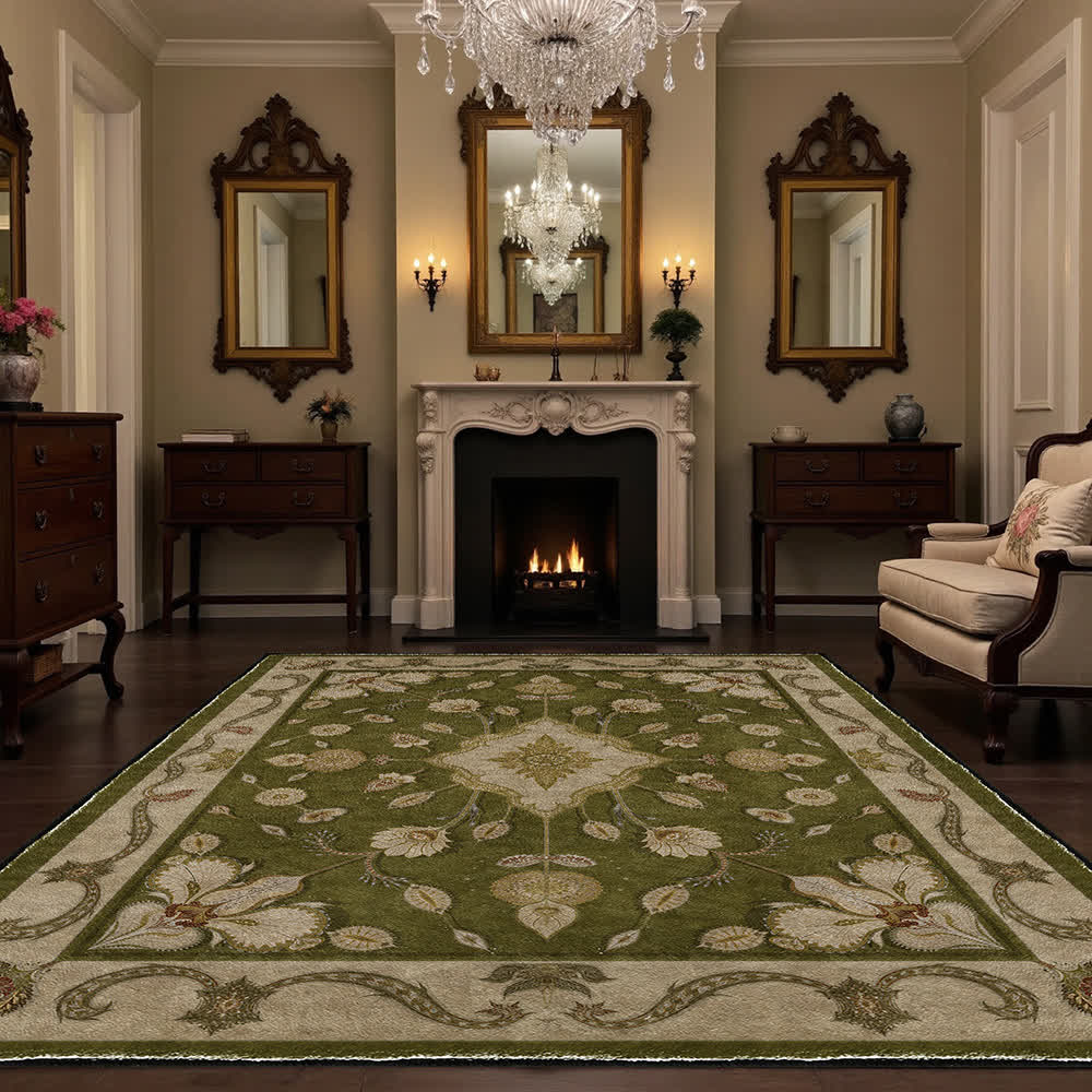 Persian Ethnic Anti-slip Floral Area Rug - image 1