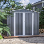 8 X 6ft Outdoor Waterproof Garden Tool Storage Sheds - 92.5"W x 67.3"D x 72.4"H - image 0