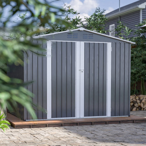 8 X 6ft Outdoor Waterproof Garden Tool Storage Sheds - 92.5"W x 67.3"D x 72.4"H - image 0