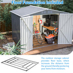 8 X 6ft Outdoor Waterproof Garden Tool Storage Sheds - image 7
