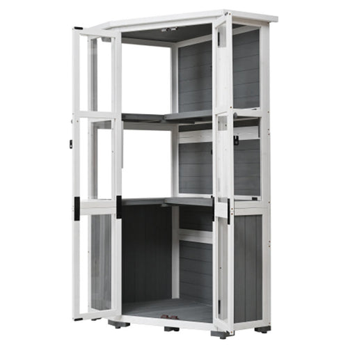 63'' Height Garden Wood Storage Shed