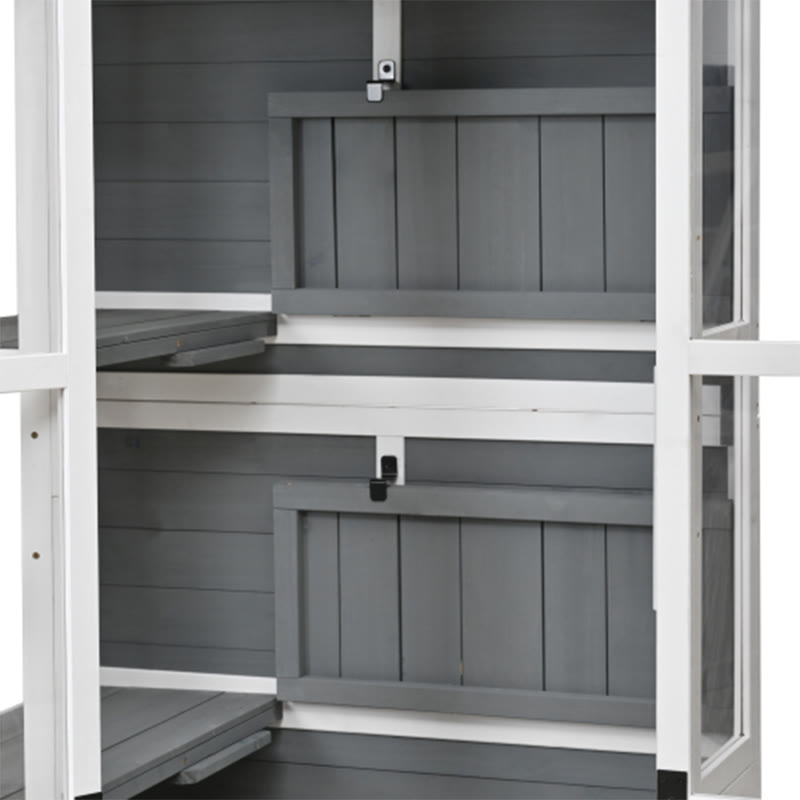 63'' Height Garden Wood Storage Shed