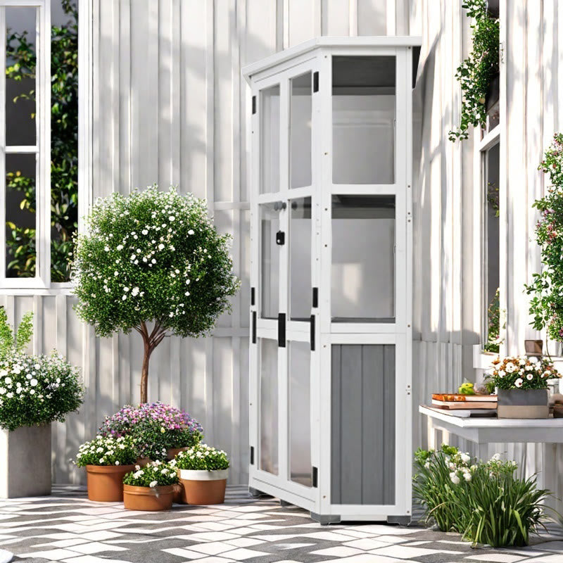 63'' Height Garden Wood Storage Shed