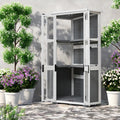 63'' Height Garden Wood Storage Shed - 45"W x 28.5"D x 11.75"H - image 0