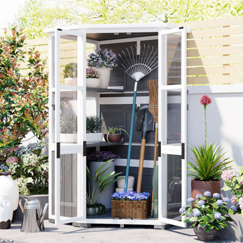 63'' Height Garden Wood Storage Shed - image 2