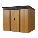 Coffee 8ft X 6ft Outdoor Metal Storage Shed - image 1