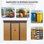 Coffee 8ft X 6ft Outdoor Metal Storage Shed - image 4