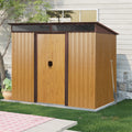 Coffee 8ft X 6ft Outdoor Metal Storage Shed - 93.75"W x 68.5"D x 77.25"H - image 0