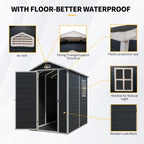 4x6ft Resin Outdoor Storage Shed - image 4