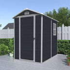 4x6ft Resin Outdoor Storage Shed - 49"W x 72.25"D x 78"H - image 0