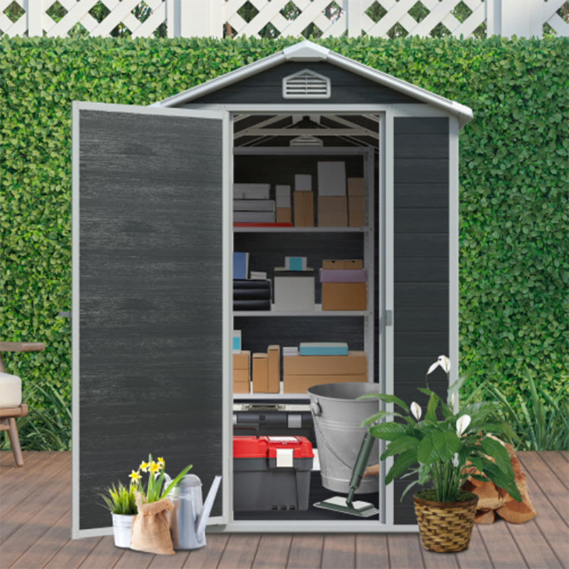 4x6ft Resin Outdoor Storage Shed