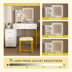 Makeup Vanity With Led Lights&3 Color - image 5