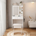 Small Makeup Vanity Desk With Mirror - 23.62"L x 14.17"W x 51.97"H - image 0
