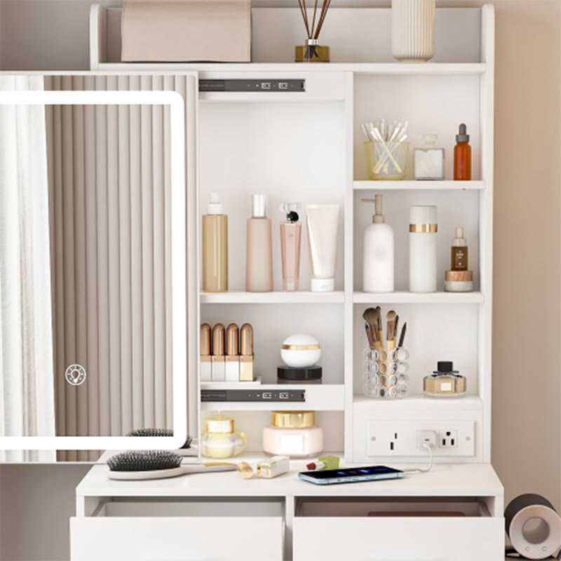 Small Makeup Vanity Desk With Mirror - image 5